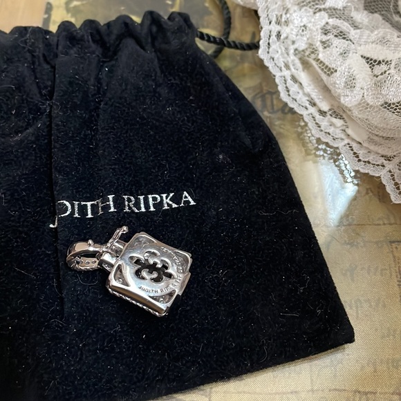 Judith Ripka Sterling Smokey Quartz Charm pendant enhancer - Picture 5 of 7